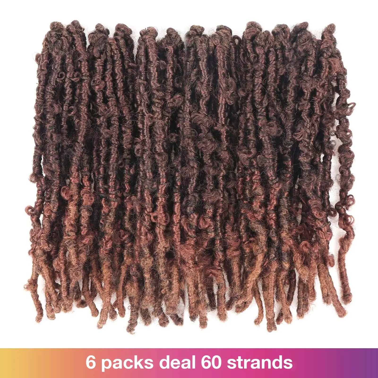Toyotress Distressed Butterfly Locs Pre-twisted Distressed Synthetic Crochet Hair